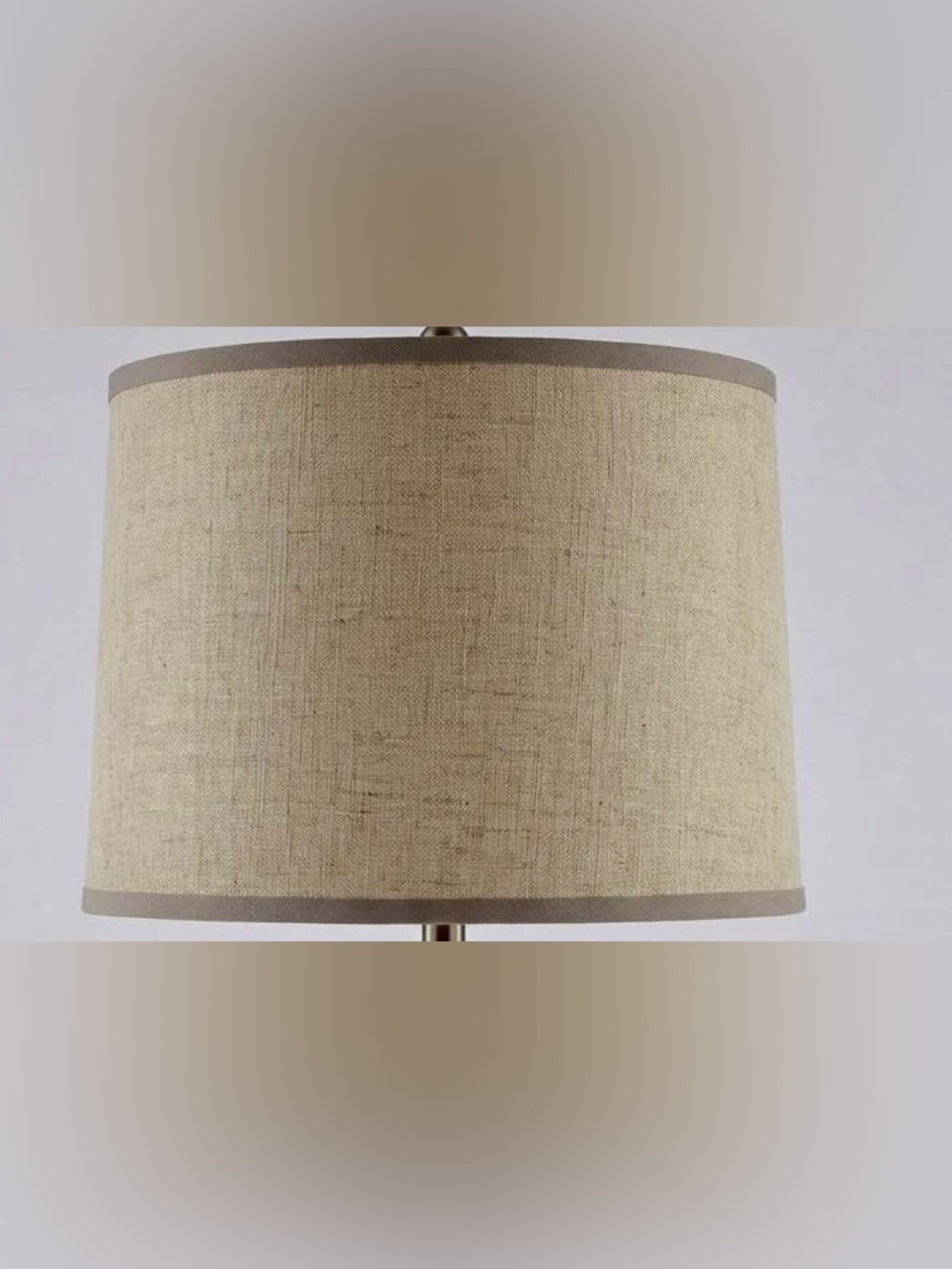 Bel Air Lighting Natural Brown Linen Burlap Drum Lamp Shade • EXCELLENT
